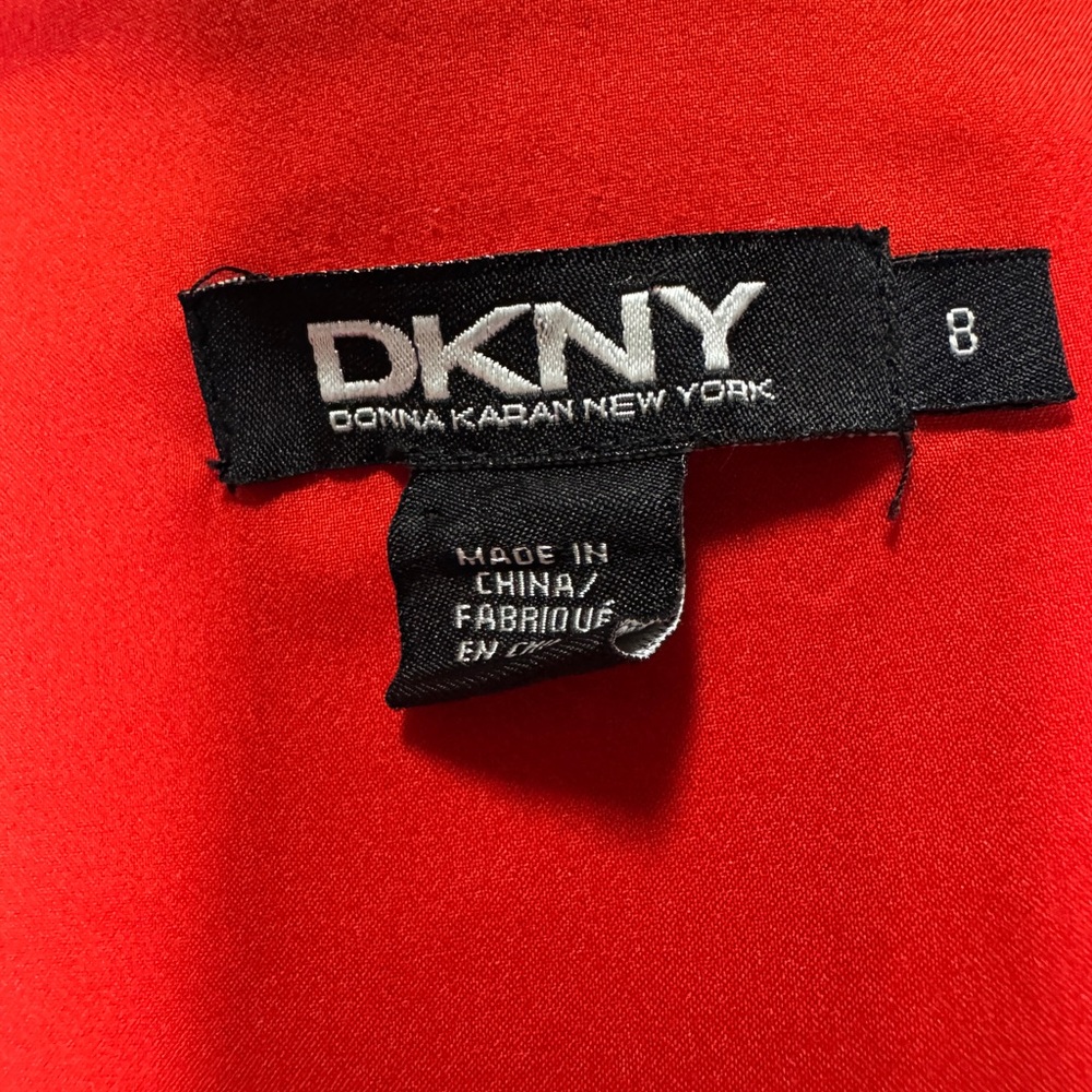 Pre-Owned DKNY Red Sleeveless A-Line Dress Size 8 - Picture 6 of 10